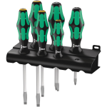 Wera 334/355 SK/6 Schroevendraaierset Kraftform Plus Lasertip + houder, 6 -delig - 1 stuk(s)