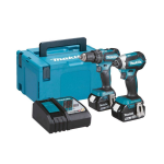 Makita DLX2283TJ combiset - DHP485 18v Boor- en schroefmachine + DTD153 Accu slagschroevendraaier met 5.0Ah accu&apos;s