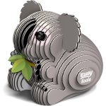 Eugy 3D-puzzel koala 6 x 5 cm karton 32-delig - Grijs