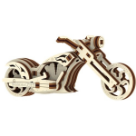 Wooden City Houten 3D-puzzel chopper 10 cm - Bruin