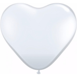 Hartjes ballonnen 15x stuks - Bruiloft/Huwelijk feestartikelen/versiering - Wit