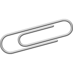 100 stuks paperclips 30 mm - Grijs