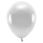 100x Zilverkleurige ballonnen 26 cm eco/biologisch afbreekbaar - Milieuvriendelijke ballonnen - Feestversiering/feestdecoratie - Zilver thema - Themafeest versiering - Silver