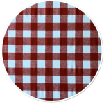 Buiten tafelkleed/tafelzeil boeren ruit 160 cm rond - Tuintafelkleed tafeldecoratie - Rood