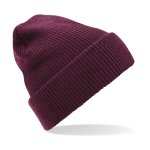 Beechfield Gebreide Heritage Beanie wintermuts in het bordeaux voor volwassenen - Damesmutsen / herenmutsen - 100% polyacryl - Rood