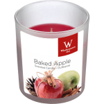 Trend Candles 1x Geurkaarsen gebakken appel in glazen houder 25 branduren - Geurkaarsen gebakken appelgeur/appeltaart geur - Woondecoraties - Rood