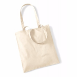 Katoenen schoudertasje naturel 42 x 38 cm - 10 liter - Shopper/boodschappen tas - Tote bag - Draagtas - Wit