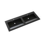 Allibert Sanifun wastafel Slide 120,2 x 46,2 x 2 cm zwart graniet.