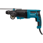 Makita HR2630TX12 Combihamer Met verwisselbare boorkop 800w 2.4J + 17-delige boor/beitelset