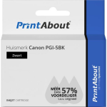 PrintAbout Huismerk Canon PGI-5BK Inktcartridge - Zwart