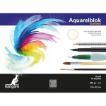 Kangaro Aquarelblok 16 vel 300 gram 32 x 24 cm - Aquarel papier - Aquarelblokken/tekenblokken - Hobby/schildermateriaal