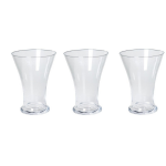 Bellatio Decorations 3x Taps uitlopende glazen vaas voor tulpen/bloemen boeketjes 25 cm - Bloemenvaas - Decoratieve vazen