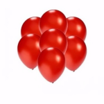 Kleine metallic rode ballonnen 25x stuks - Feestartikelen/Versiering - Rood