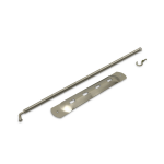 Bellatio Design 1x stuks spiraaltrekveer / spiraaltrekveren staal 1,2 x 32 cm - automatisch sluiten van deuren - deursluiters / deurveren - Silver