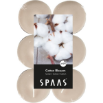 Spaas 48x Maxi geurtheelichtjes Cotton Blossom 10 branduren - Geurkaarsen katoen/bloesem geur - Grote waxinelichtjes - Rood