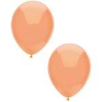 30x Perzikmetallic ballonnen 30 cm - Feestversiering/decoratie ballonnen perzik - Oranje
