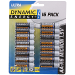 16x Dynamic energy AA batterijen 1.5 V - alkaline - batterijen / accu