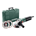 Metabo WQ 1100-125 Haakse slijper in koffer incl. 2 diamantzaagbladen - 1100W - 125mm