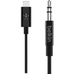 Belkin Rockstar Usb C naar 3,5mm Kabel Converter 0,9m - Zwart