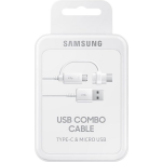Samsung 2-in-1 Usb A naar Usb C/Micro Usb Kabel 1,5m Kunststof - Wit
