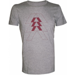 Difuzed Destiny T-Shirt Grey Melange Vertical Triangle