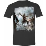 Overig Assassin's Creed 4 T-Shirt Fighting Stance Charcoal