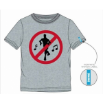 Hole in the Wall Fortnite - No Dancing Sign Grey Kids T-Shirt
