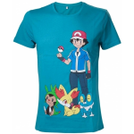 Difuzed Pokemon - Ash Ketchum Aqua Green T-Shirt