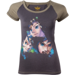 Difuzed Zelda Black Triforce Faces T-Shirt Women