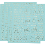 Creative Stickervel Folie Papier 11 X 11,5 Cm 4 Stuks - Turquoise