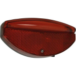 DRESCO Achterlicht Met Reflector Cob Led Batterijen Zwart/ - Rood