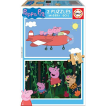 Educa - Peppa Pig Houten Puzzel 2x16 Stukjes