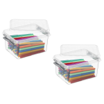 3x Stuks Sunware Q-line Opbergboxen/opbergdozen 2 Liter 20 X 15 X 10 Cm Kunststof - Praktische Opslagboxen