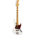 Fender American Ultra Jazz Bass V Arctic Pearl MN met koffer