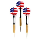 Dartpijlen Set Van 3x Stuks Met Amerikaanse/usa Vlag Flights - Darts Sportartikelen