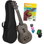 Cascha HH 3969 NL sopraan ukelele set zwart (Nederlands)