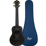 Flight Travel Series TUC Black concert ukelele met gigbag