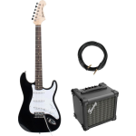 Fazley FST118 Black elektrische gitaar + versterker + kabel