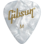 Gibson APRW12-74M plectrums Pearloid White Picks 12-pack medium