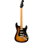 Fender American Ultra Luxe Stratocaster 2-Color Sunburst MN elektrische gitaar met koffer