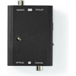 Nedis ACON2507BK audio converter 2-weg Toslink - Coax - Zwart