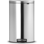 Brabantia Flatback+ Pedaalemmer 40 Liter Met Kunststof Binnenemmer - Matt Steel Fingerprint Proof - Silver