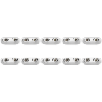 BES LED Spot Armatuur 10 Pack - Pragmi Zano Pro - Gu10 Fitting - Inbouw Ovaal Dubbel - Mat - Aluminium - Kantelbaar - - Wit