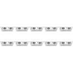 BES LED Spot Armatuur 10 Pack - Pragmi Zano Pro - Gu10 Fitting - Inbouw Rechthoek Dubbel - Mat - Aluminium - Kantelbaar - - Wit