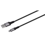 Philips Usb Kabel 2.0 - Dlc5204u/00 - Usb-a - Micro Usb - Lengte: 1,2 Meter - Nylon - - Zwart