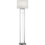 BES LED Led Vloerlamp - Trion Tondira - 15w - Warm 3000k - E27 Fitting - 4-lichts - Rond - Mat Nikkel - Aluminium/textiel - Wit