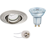 Osram - Led Spot Set - Parathom Par16 927 36d - Pragmi Alpin Pro - Gu10 Fitting - Dimbaar - Inbouw Rond - Mat Nikkel -