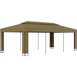 Vidaxl Prieel Met Dubbel Dak 180 G/m² 3x6 M Taupe