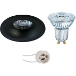 Osram - Led Spot Set - Parathom Par16 940 36d - Pragmi Nora Pro - Gu10 Fitting - Dimbaar - Inbouw Rond - Mat - - Zwart