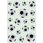 54x/witte Voetbal Stickers - Kinderstickers - Stickervellen - Knutselspullen - Zwart